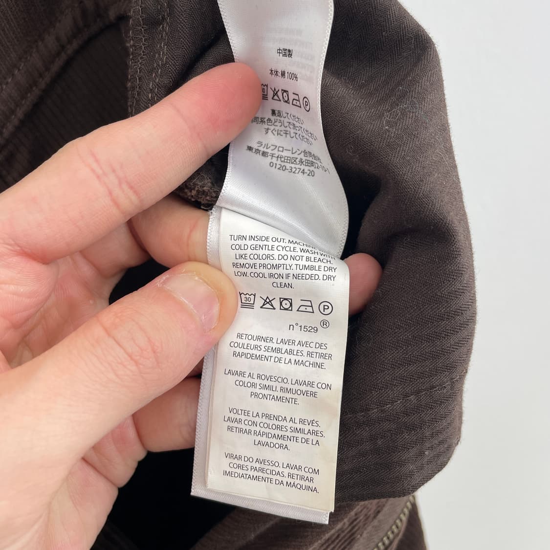 폴로 랄프로렌 딥 브라운 코듀로이 부츠컷 바지 상품이미지8