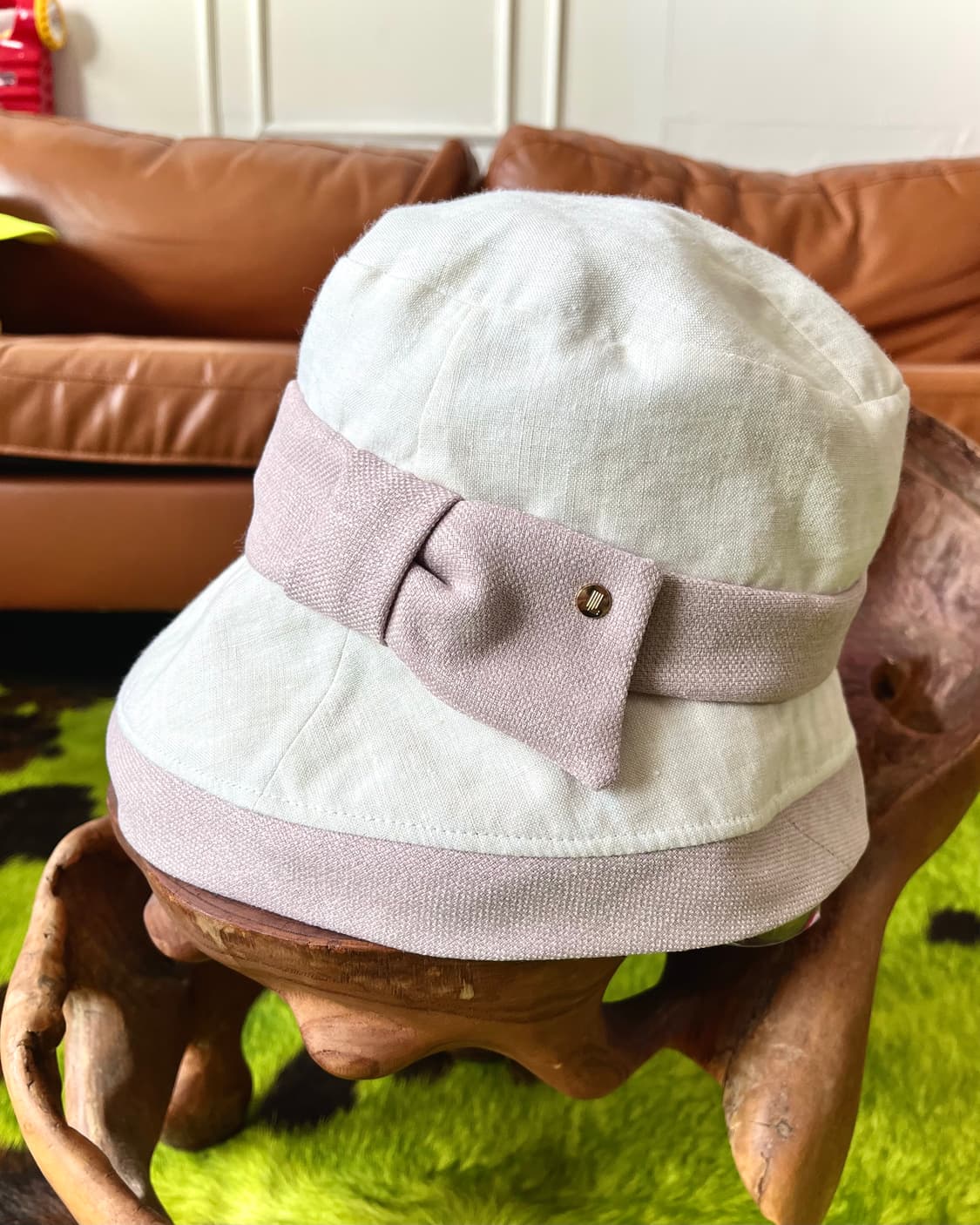 LANVIN en Blue Classic Linen Bucket Hat 상품이미지4