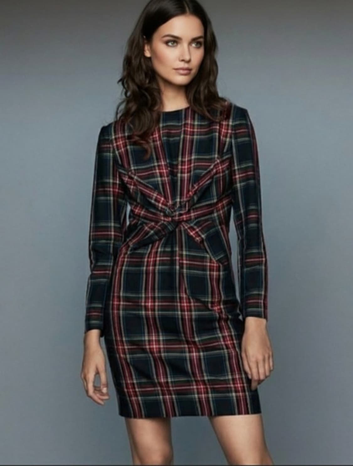 마쥬 트위스트 체크 미니원피스 2사이즈 상품이미지5