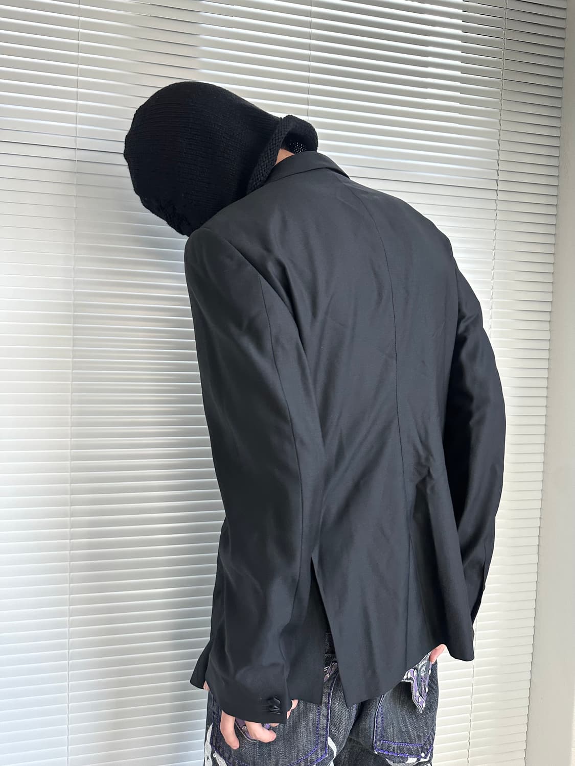 알렉산더 맥퀸 아카이브 블랙 세틴 라펠 블레이저 상품이미지3