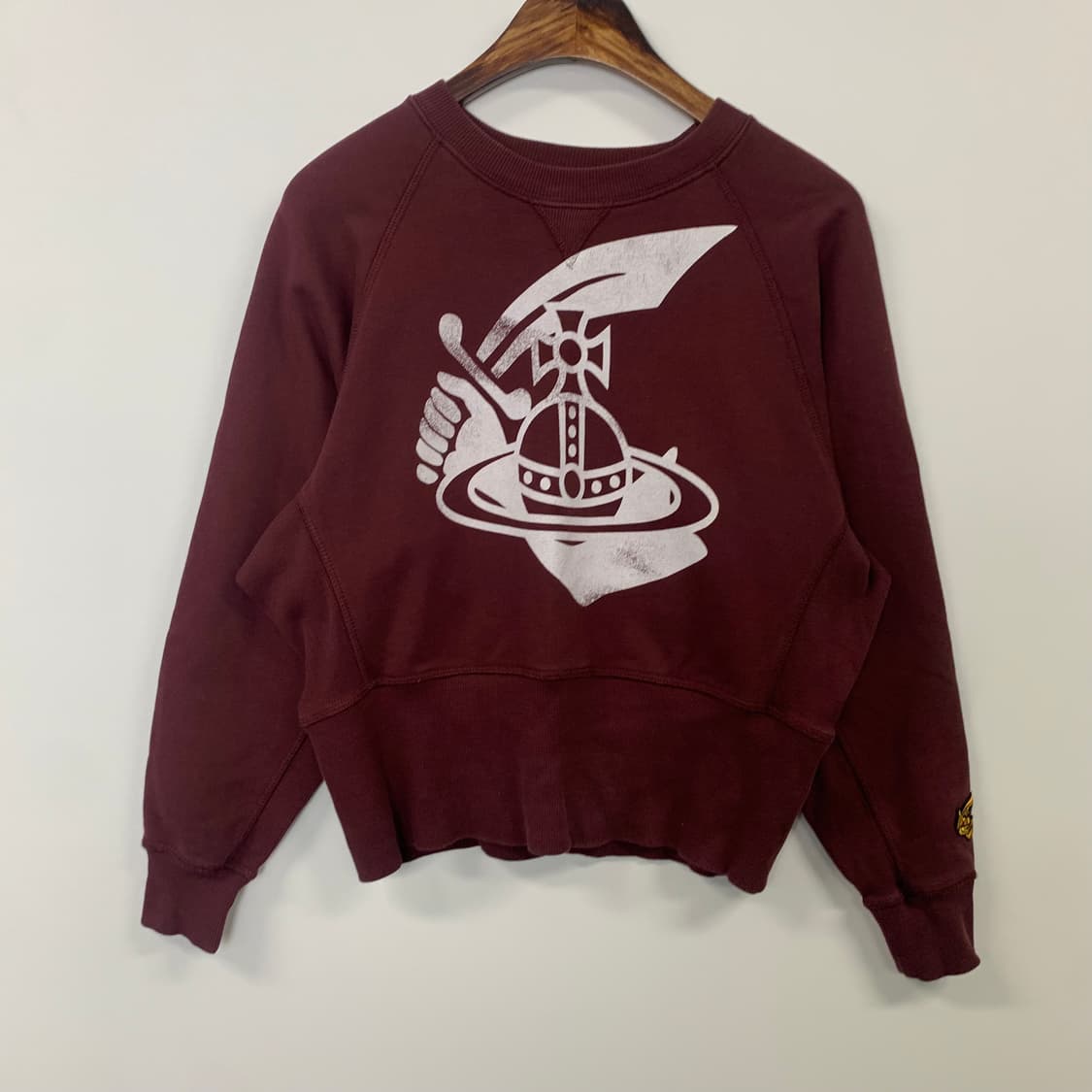 비비안웨스트우드 빅로고 버건디 스웻 맨투맨  상품이미지2