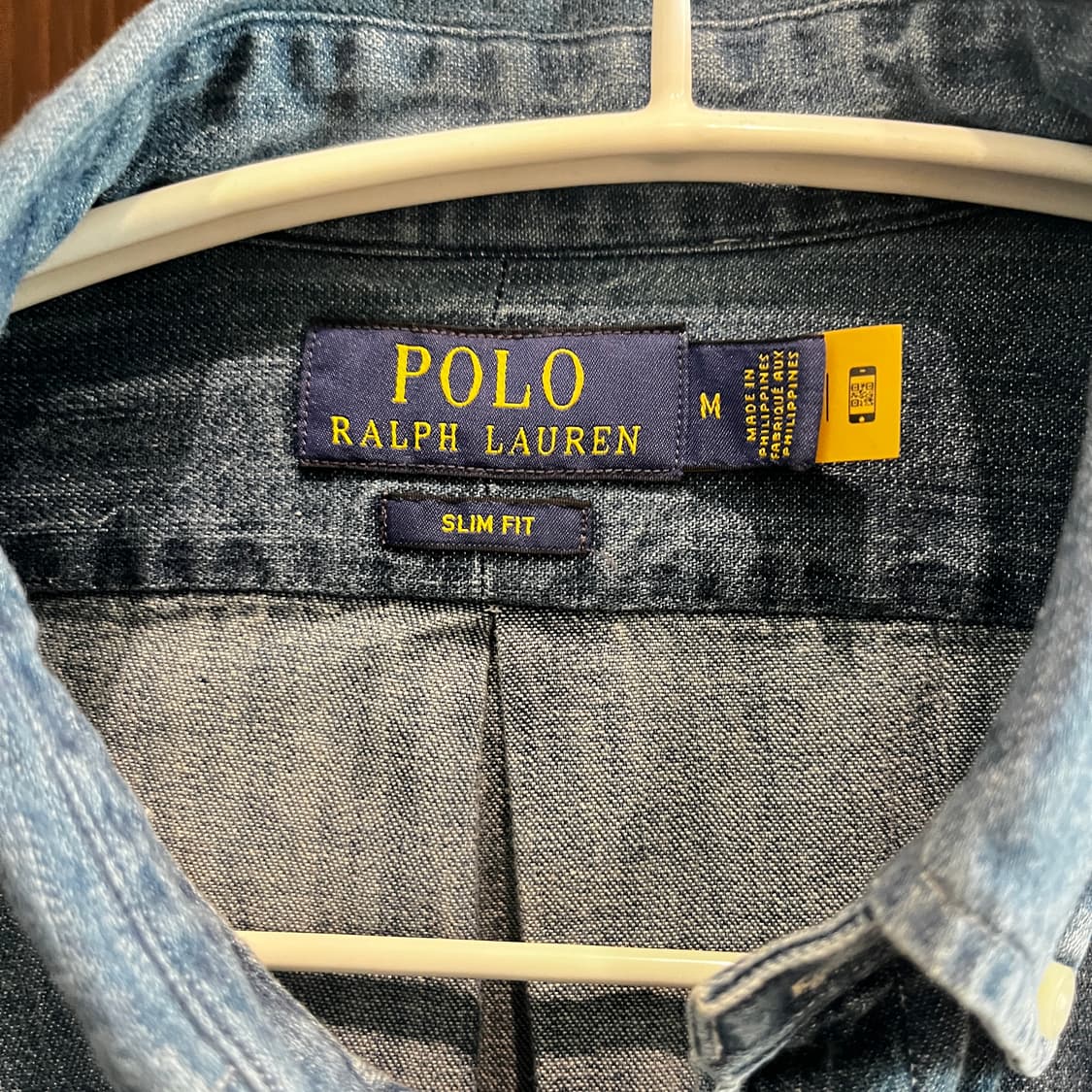 폴로 슬림핏 데님 셔츠 m 상품이미지5