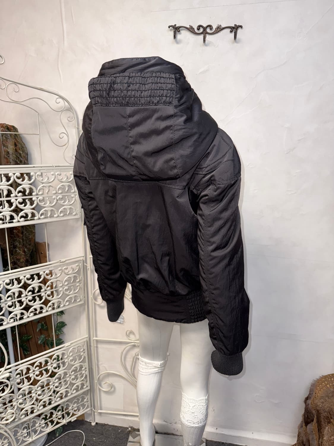 DIESEL black geometric pocket hood 패딩 상품이미지10