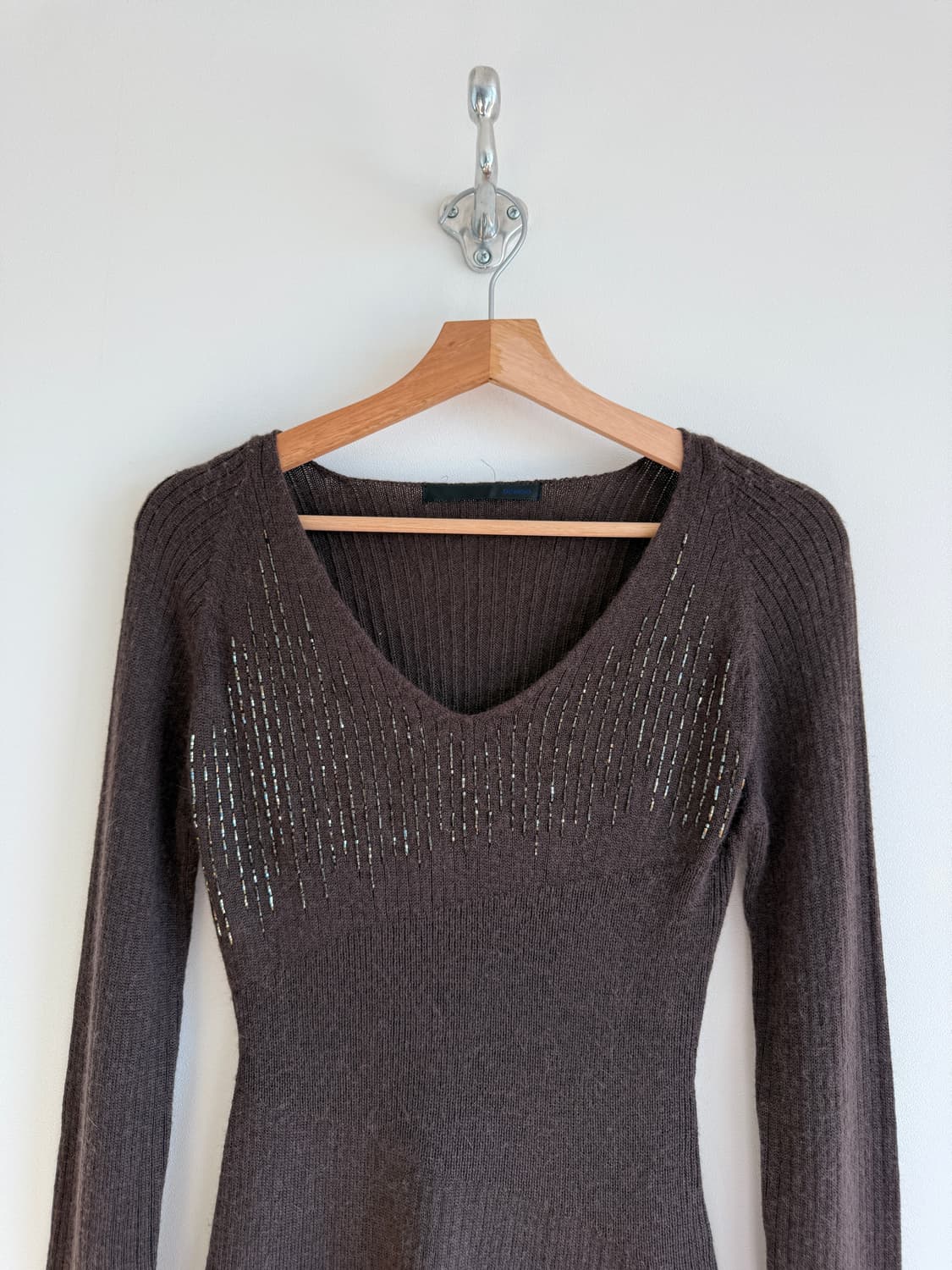 데무(DEMOO) 울&앙골라 블렌드 니트 슬리브 상품이미지3