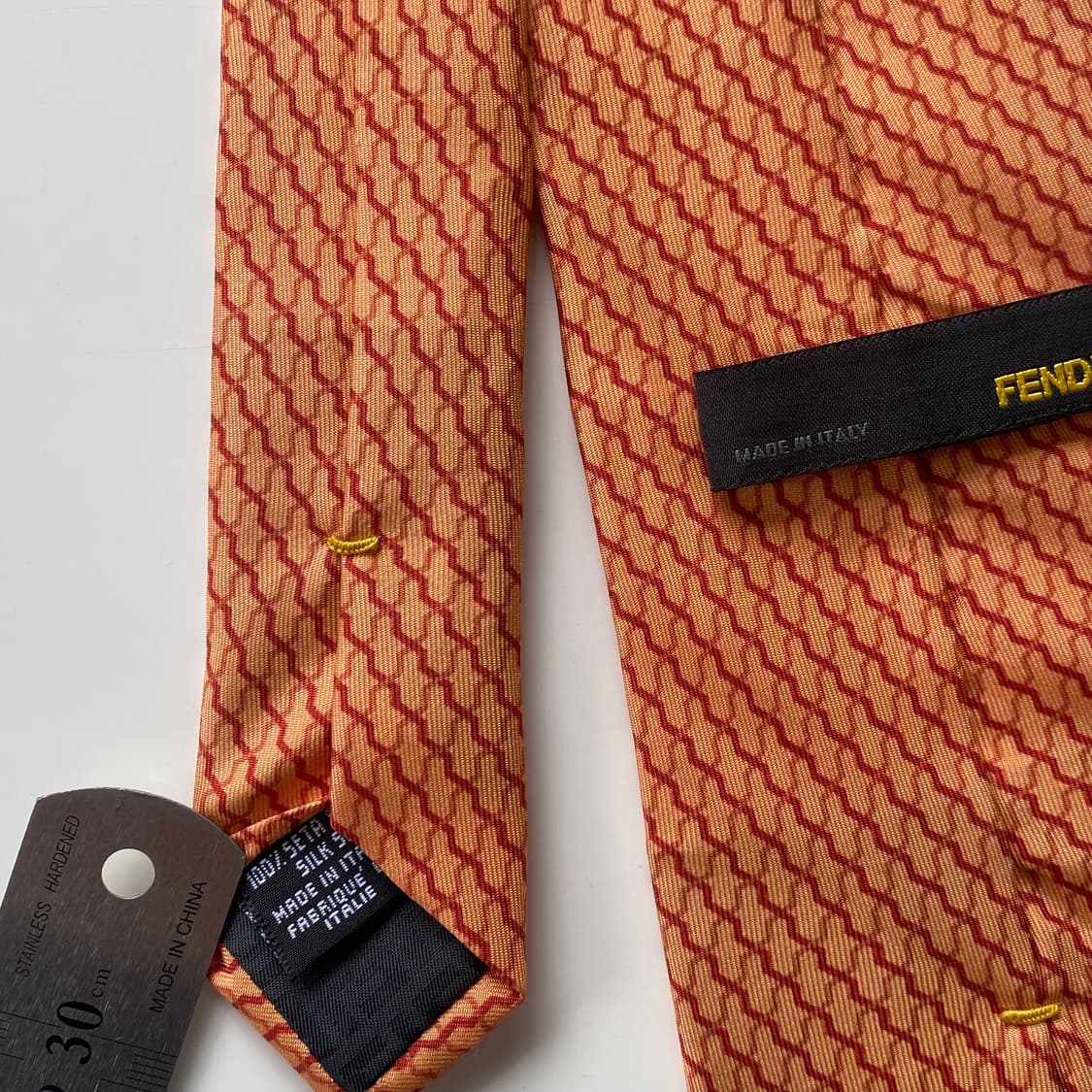 새상품급 펜디(FENDI) 심플로고 명품 정품 넥타이 상품이미지5