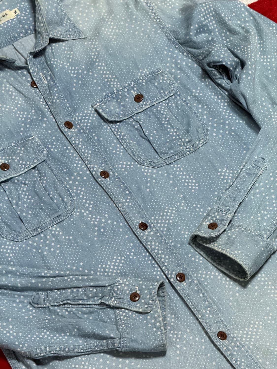 아비렉스 타입블루 패턴데님셔츠 Avirex Type blue shirt 상품이미지5