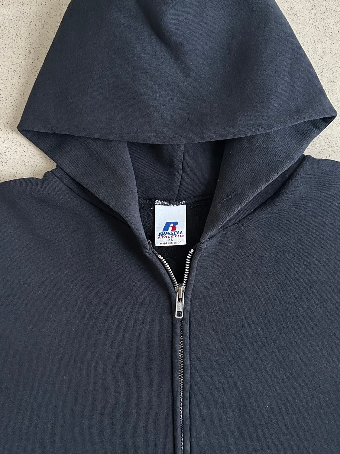 00s 빈티지 러셀 후드집업 블랙 XL 상품이미지6