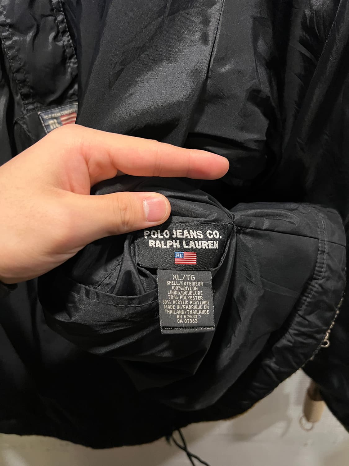 [XL]폴로 진스 하프집업 리버시블 플리스 후드 자켓 상품이미지7