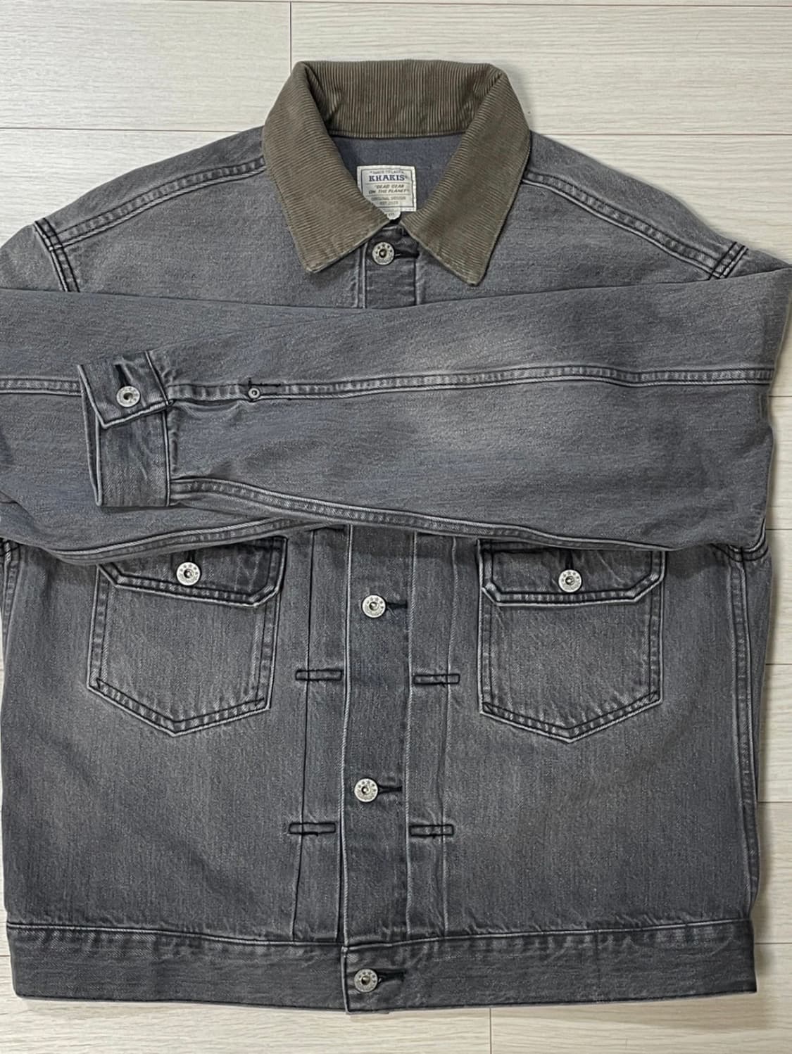 카키스 덩가리 데님자켓 S 새상품 상품이미지3