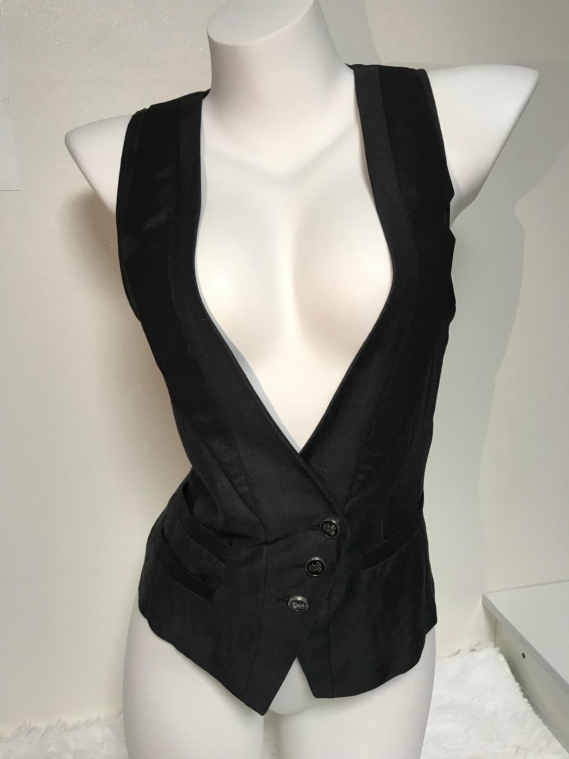 y2k black vest 상품이미지2