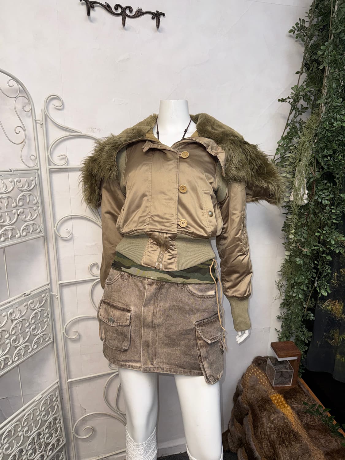 Armani Exchange khaki satin N-2B bomber  상품이미지6