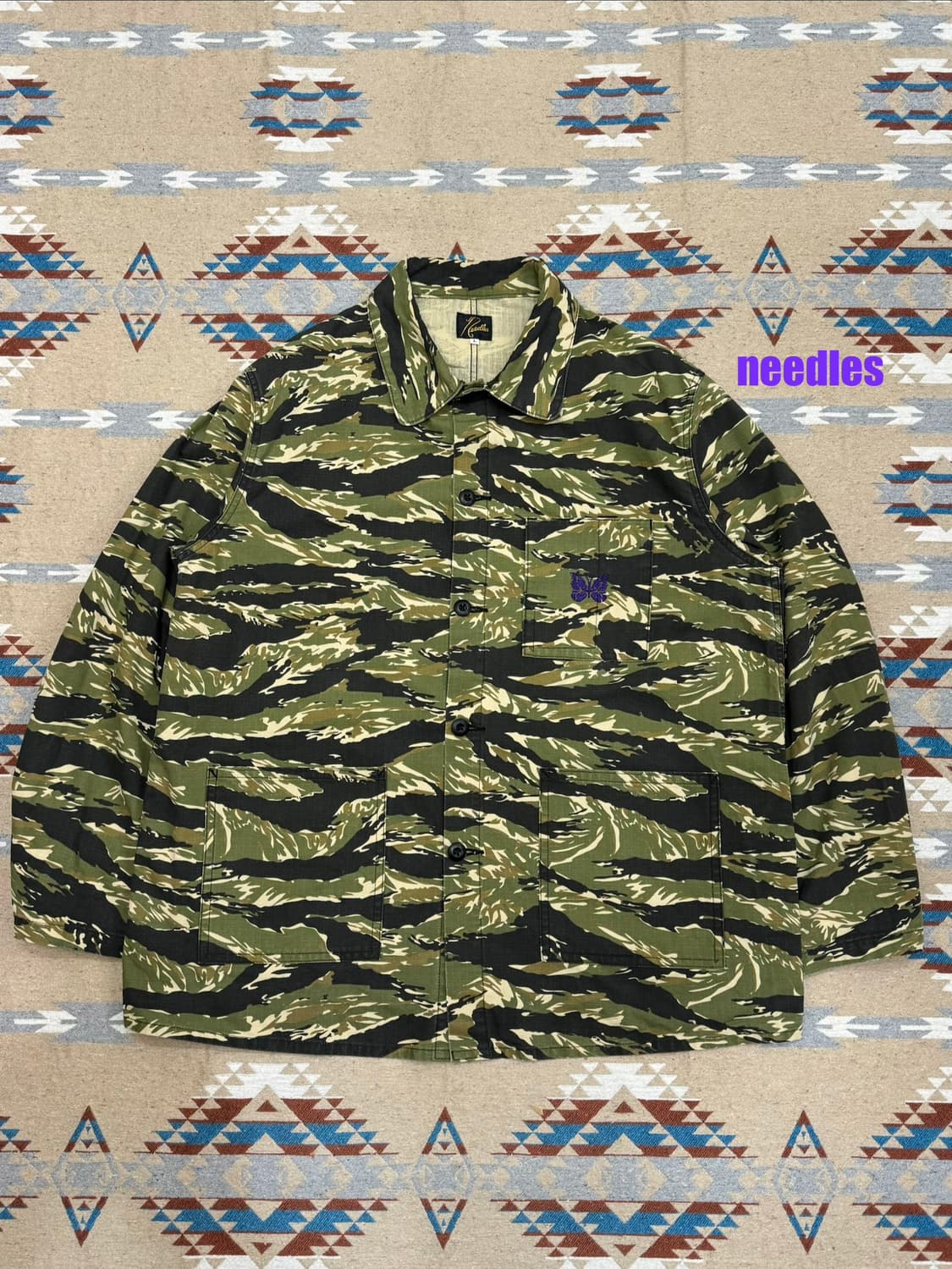 [L] 니들스 D.N 커버올 카모 플라쥬 초어 자켓 상품이미지1