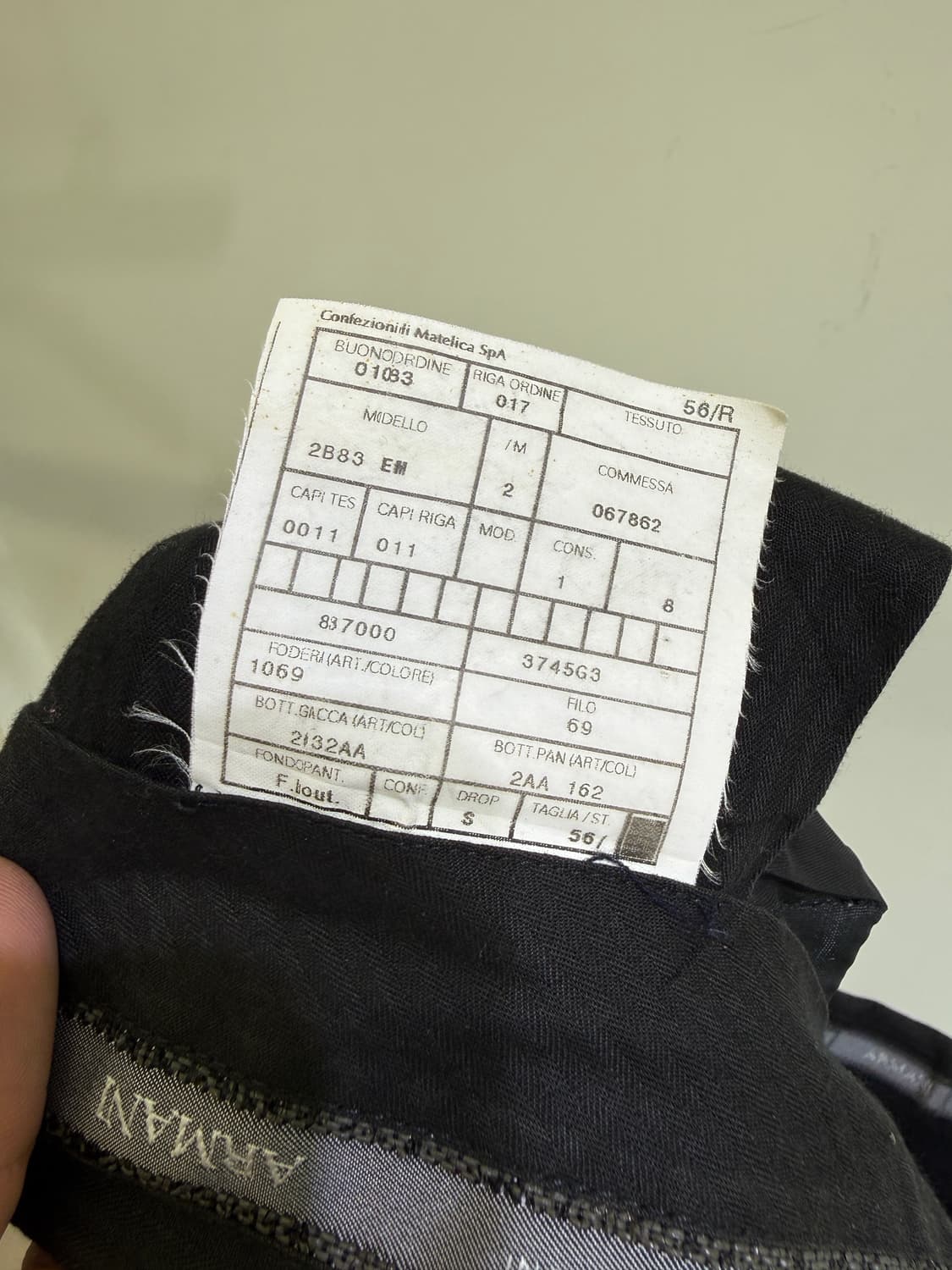 빈티지 ARMANI COLLEZIONI (Made in Italy) 셋업 상품이미지10