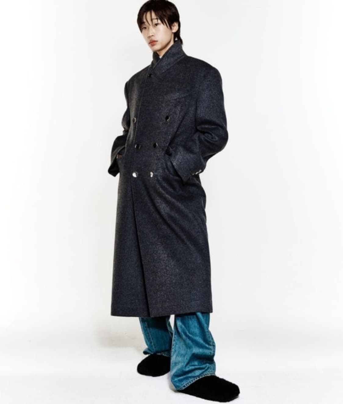 알렌느 코트 차콜그레이 1사이즈 상품이미지1