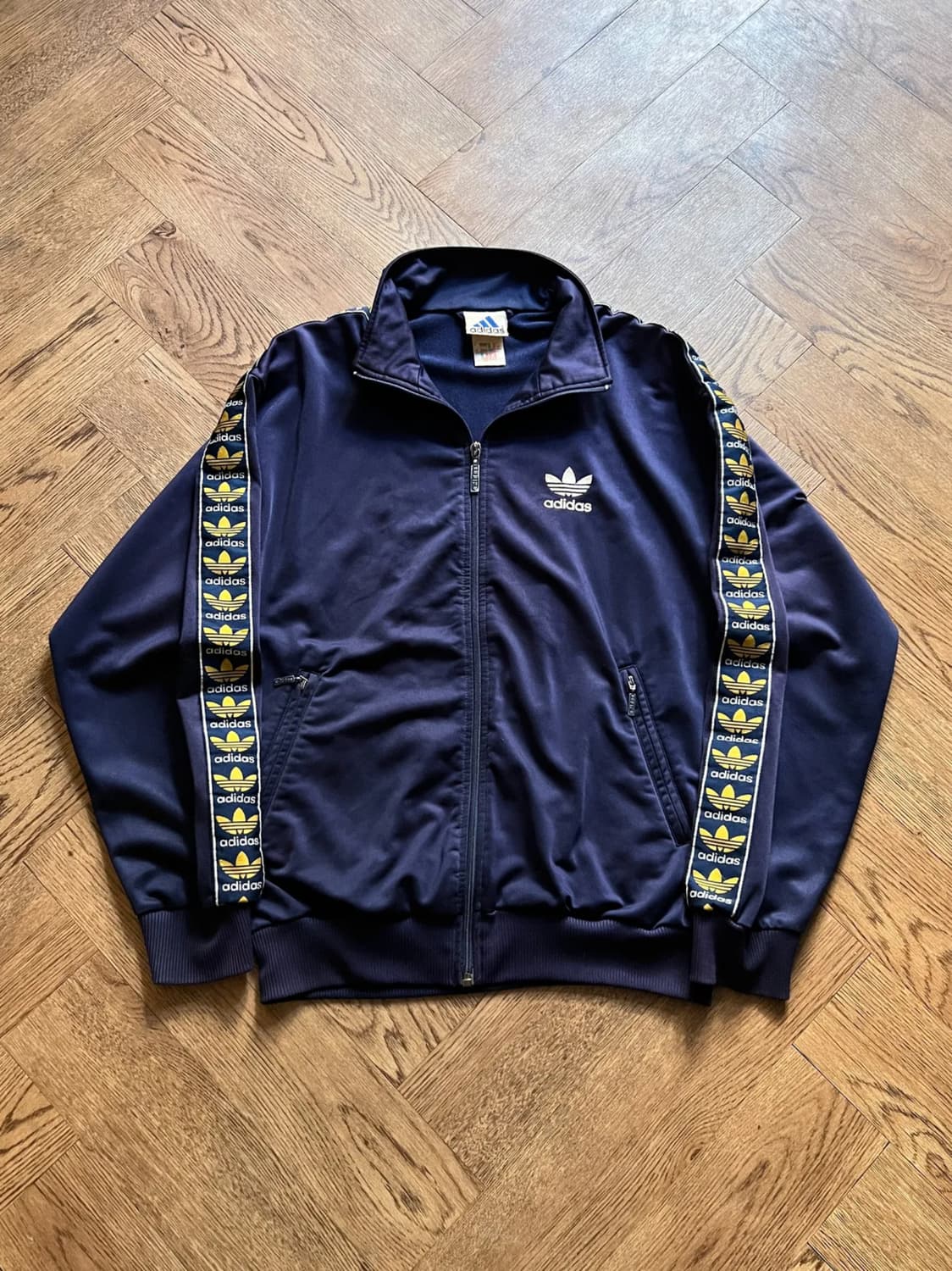 [S]80's 아디다스 올드스쿨 사이드라인 트랙탑 져지 상품이미지1