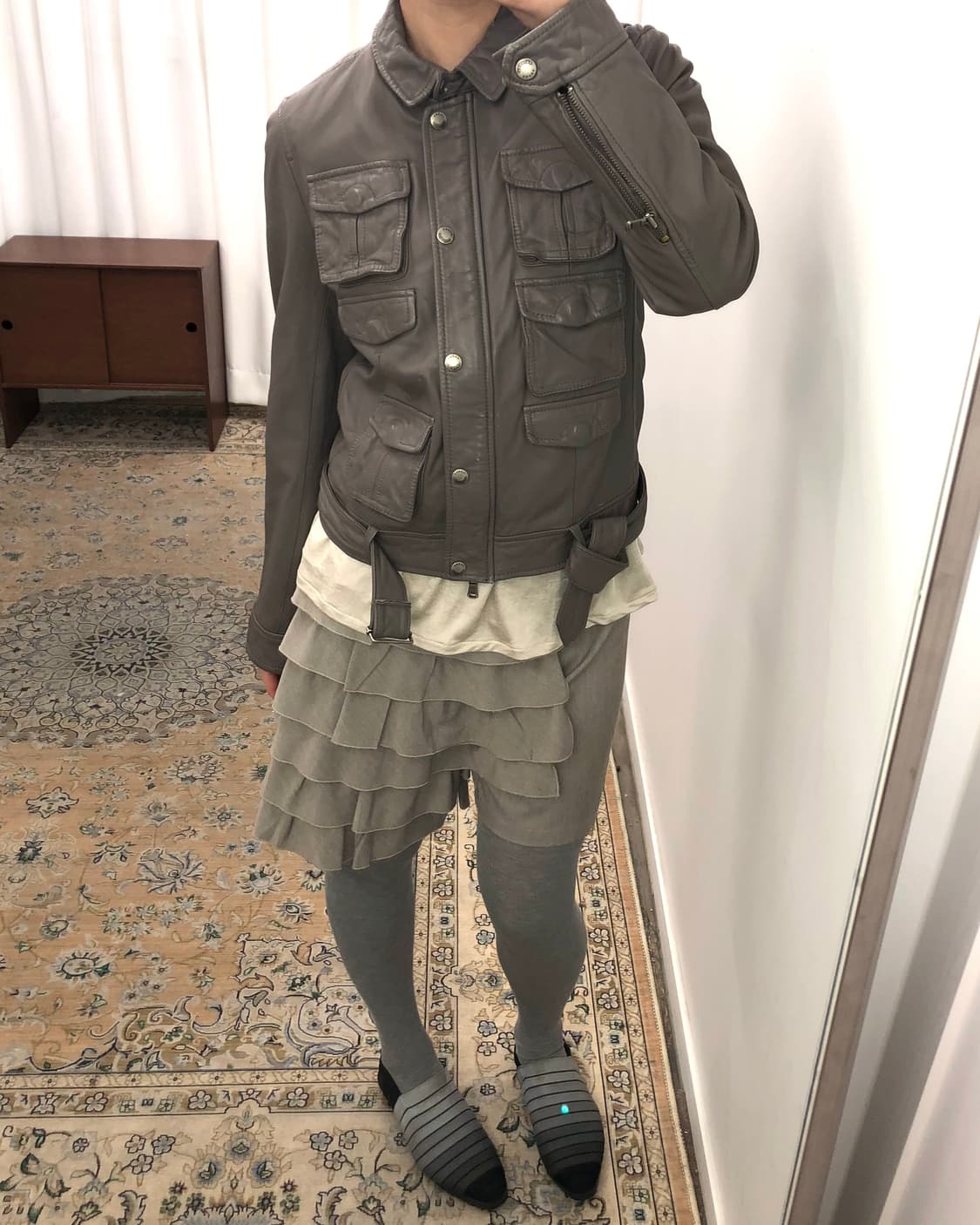 뮤트 브라운 양가죽 자켓 상품이미지4