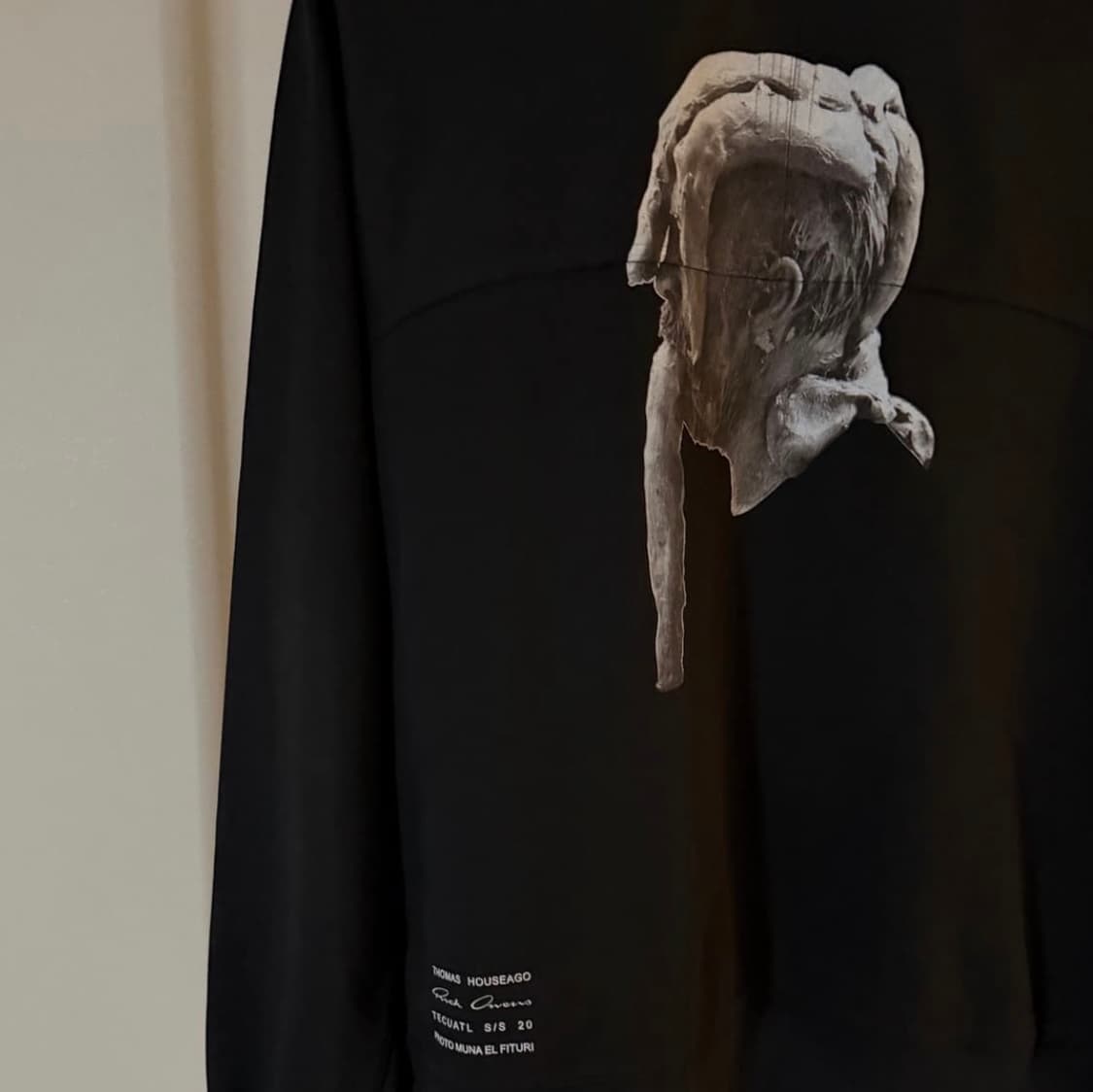 릭오웬스 20ss 토마스 하우즈아고 오버 블랙저지 m 상품이미지3