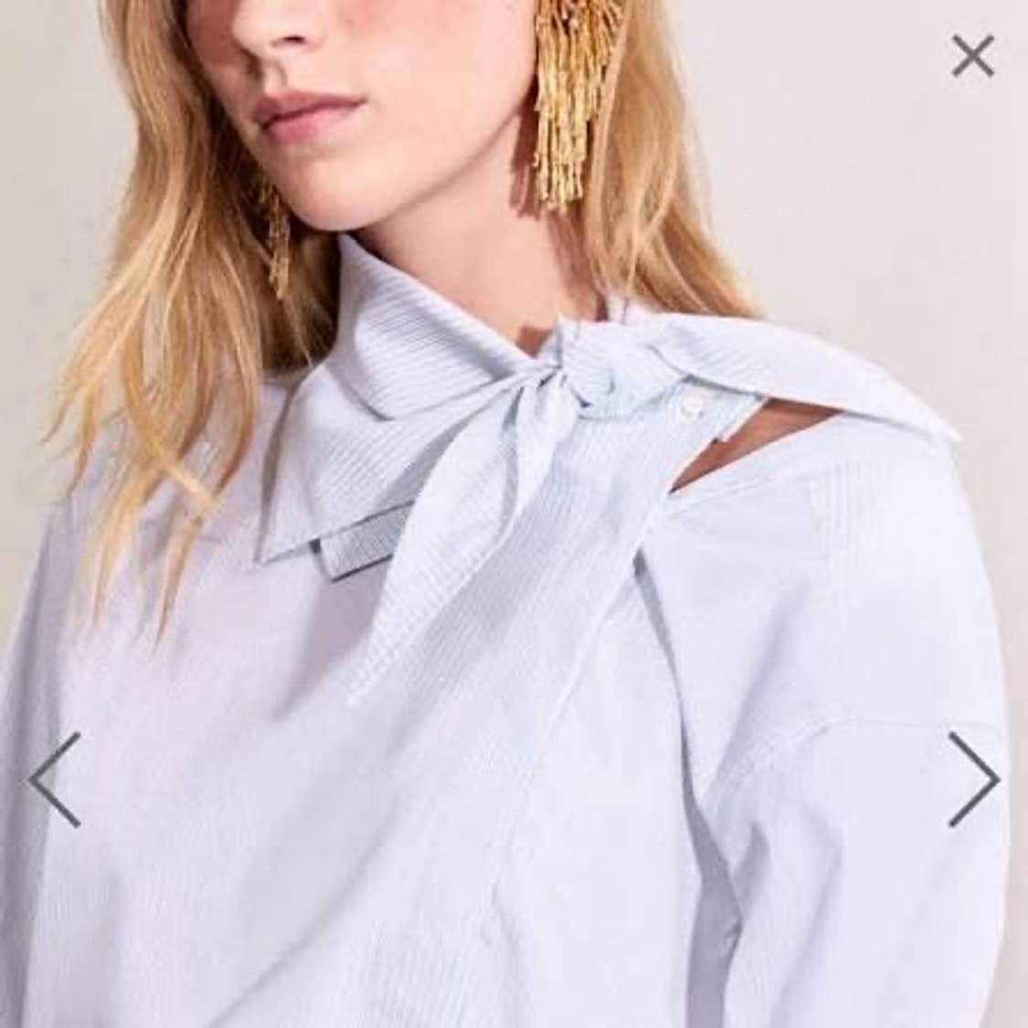 (새상품)H&M TOGA ARCHIVES 리본 블라우스 S 상품이미지2