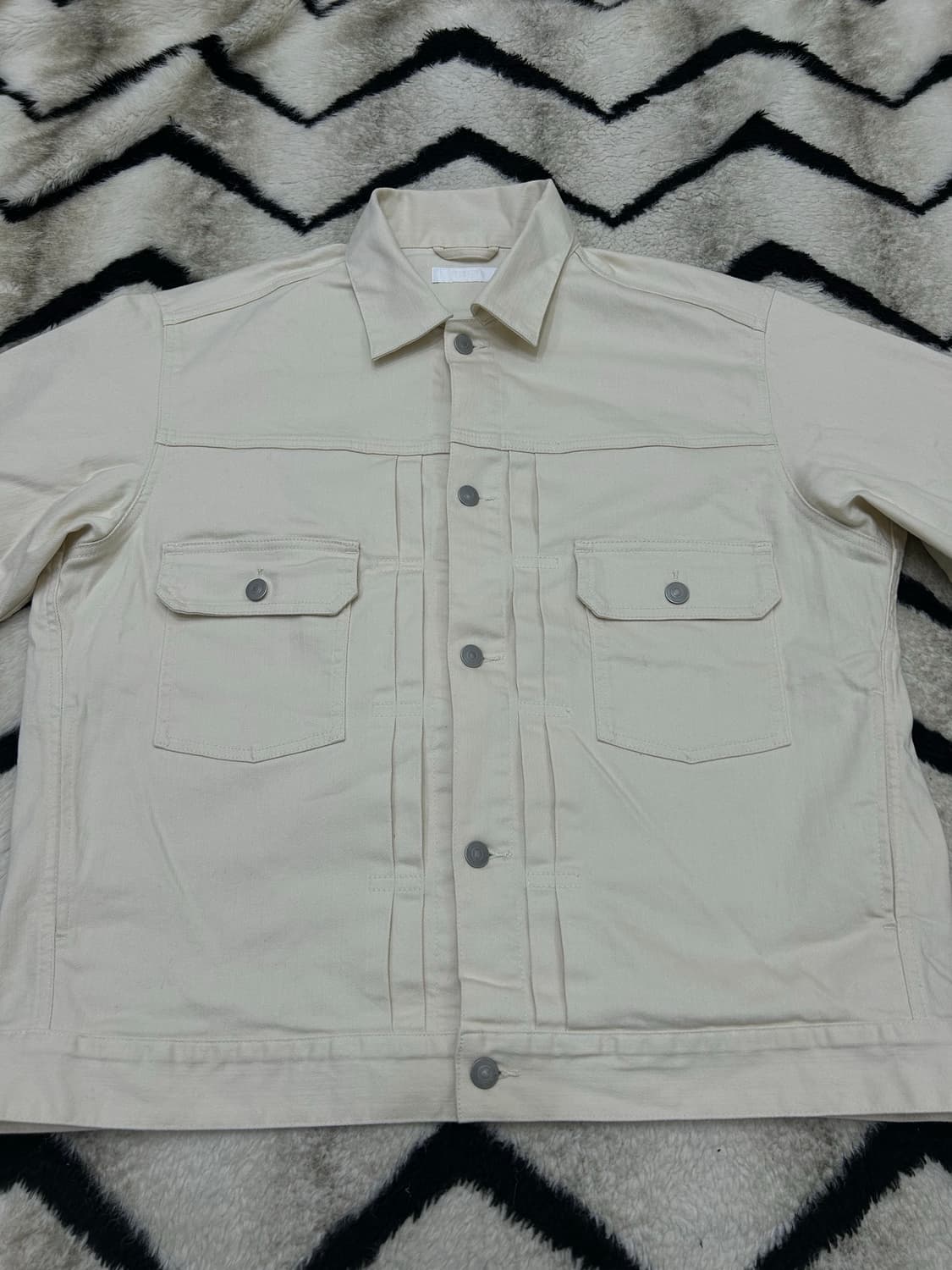 [XL]유니클로 데님 트러커 자켓/아이보리 상품이미지3