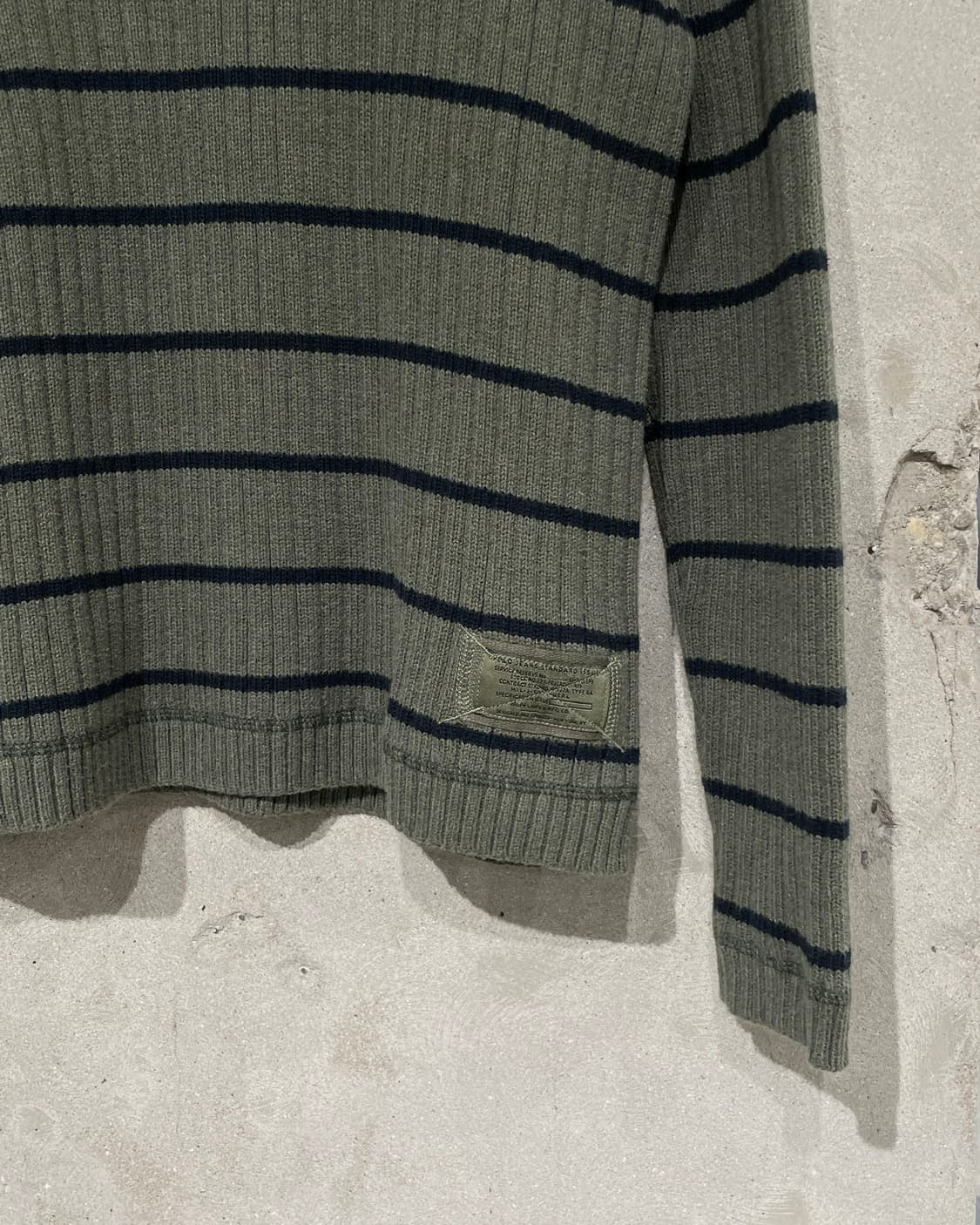 폴로 진스 카키 스트라이프 크루넥 니트 상품이미지5