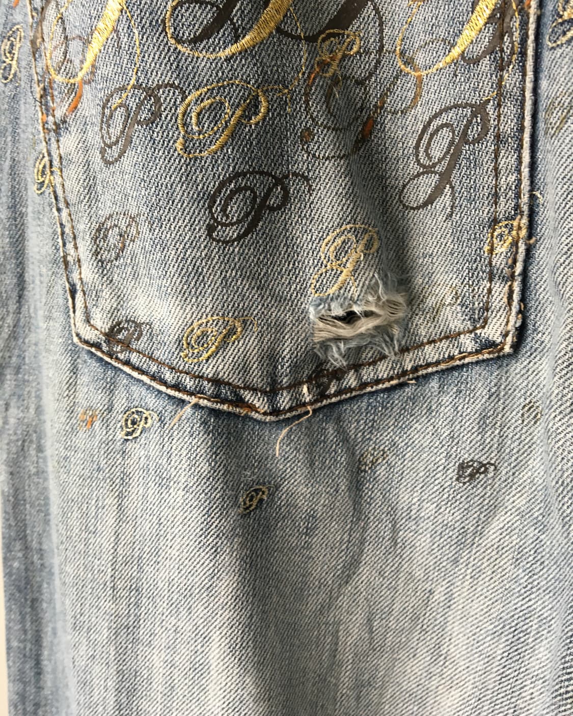 Pelle pelle back needle work point denim 상품이미지3