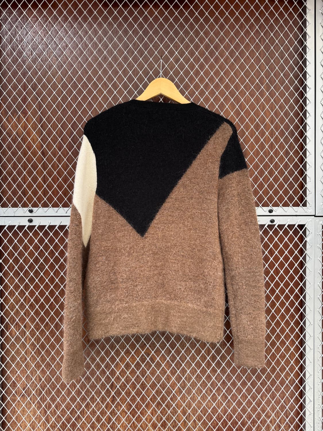 neil barrett 닐바렛 컬러블록 배색 모헤어 니트 xs 상품이미지4