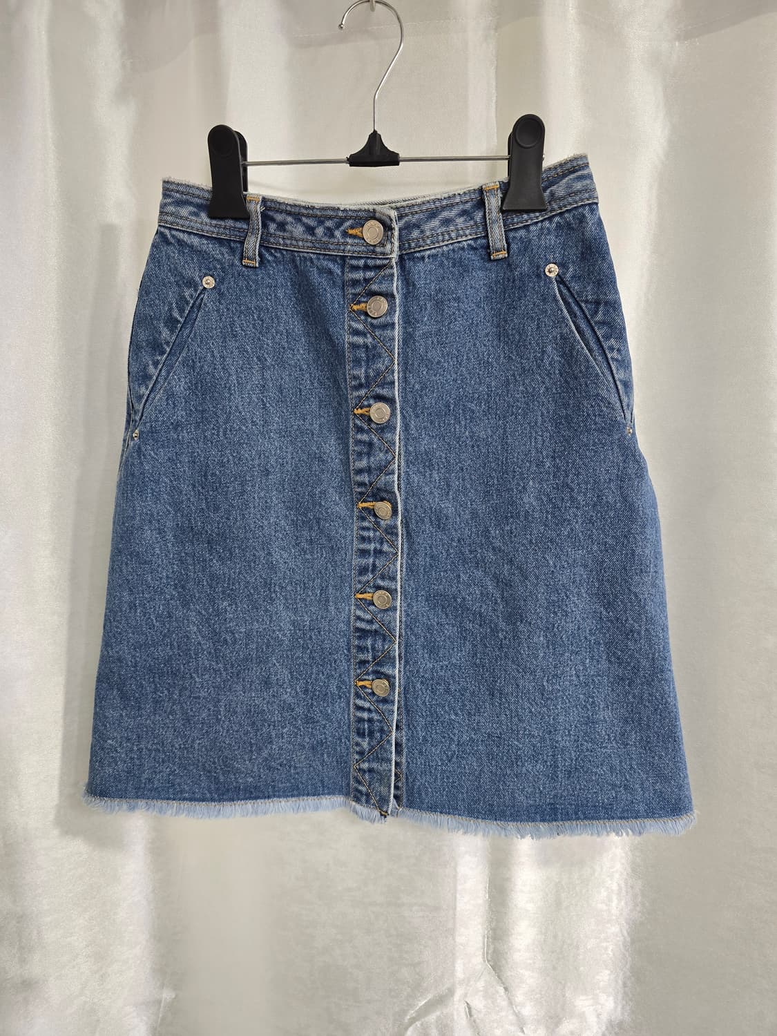 SJYP 청 데님 앞단추 스커트 (1610) 상품이미지1