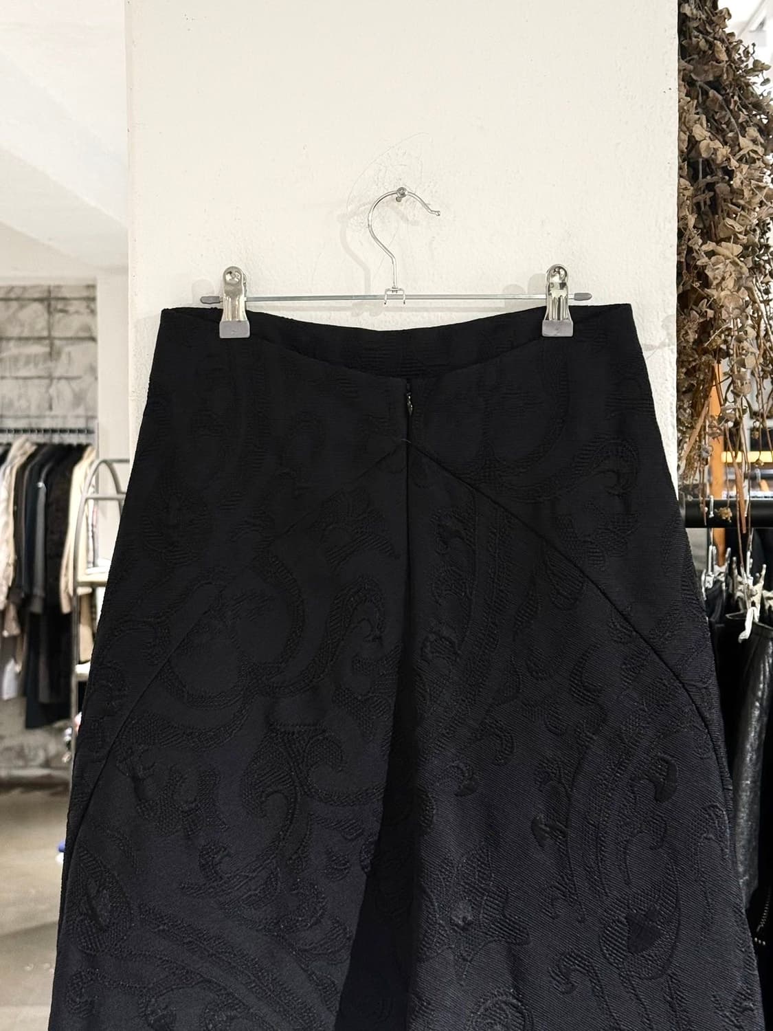 질샌더 블랙 자카드 실크 블렌드 미디 스커트 상품이미지5