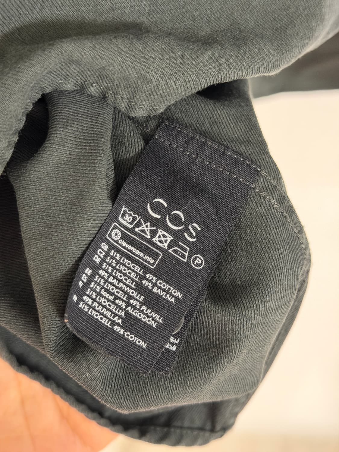 COS 코스 남성 면셔츠 카키 L 상품이미지5