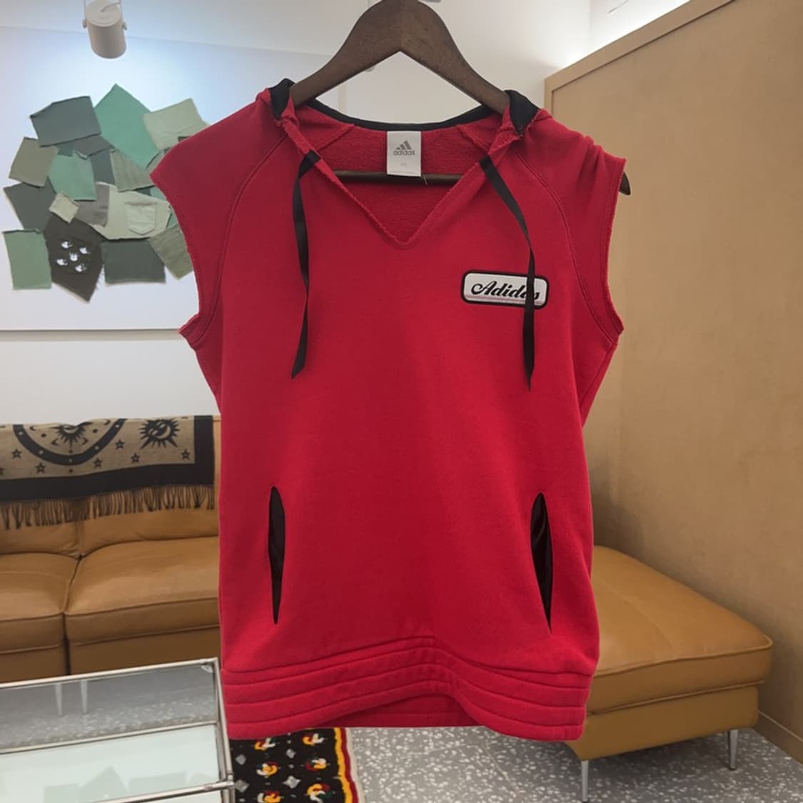 아디다스 빈티지 레트로 브이넥 후드 조끼 베스트 95 C08238 상품이미지3