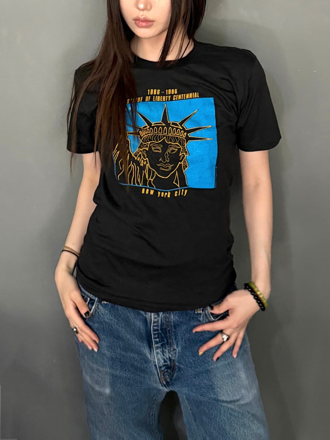 80‘s MADE IN USA 🇺🇸 자유의 여신상 반팔 티셔츠 상품이미지1