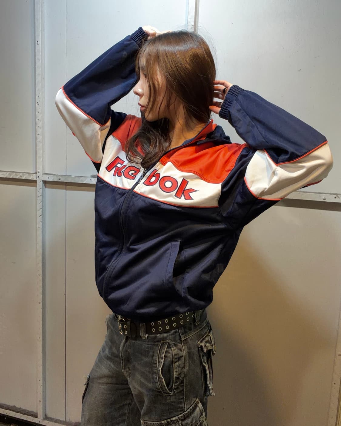 90s REEBOK jersey hood zip-up 상품이미지2