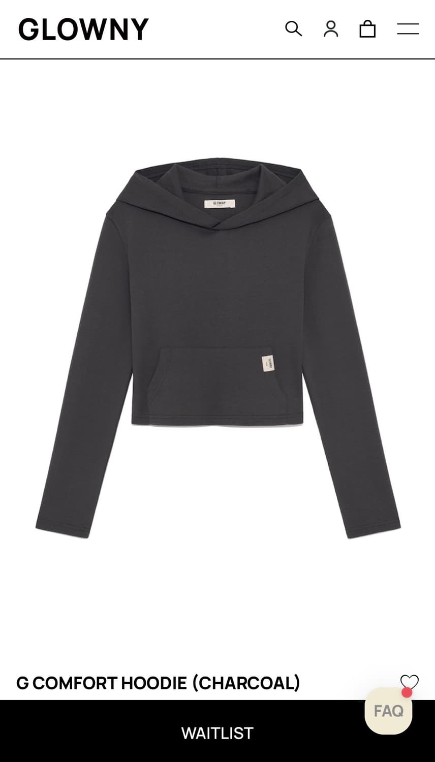 글로니 G COMFORT HOODIE 차콜 M 상품이미지1
