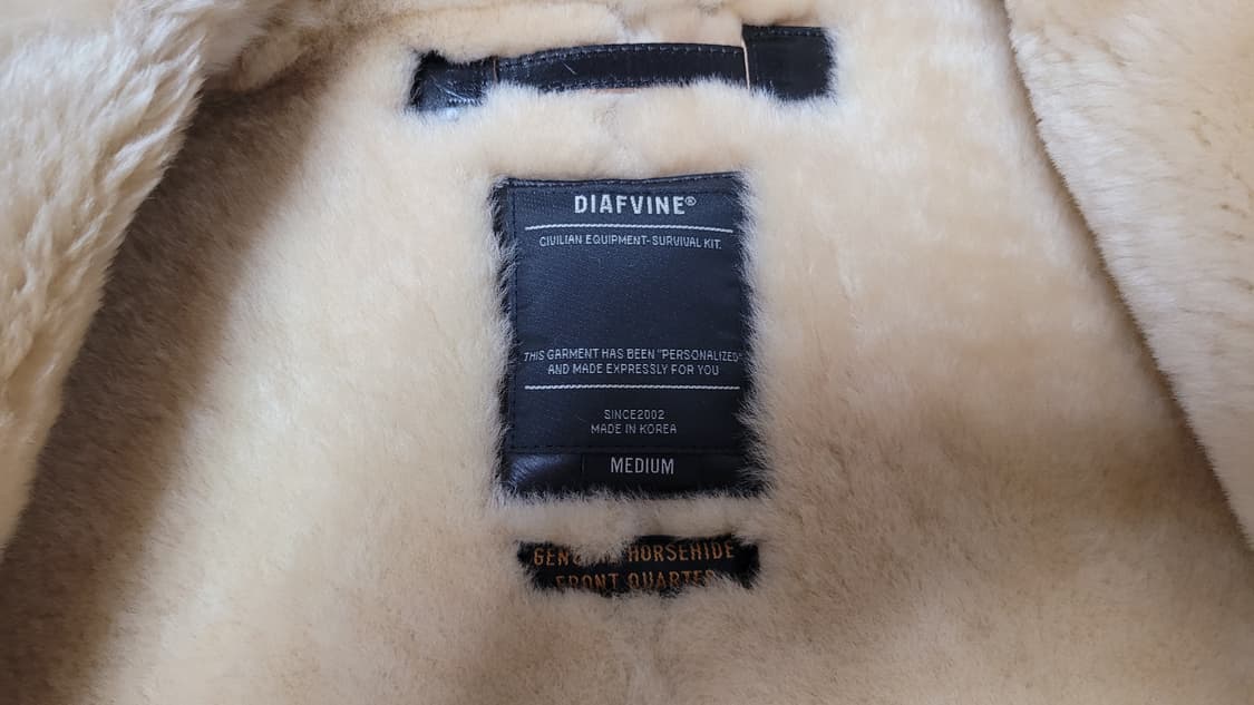 디아프바인 - B6 무스탕(플레인) M 사이즈 상품이미지4