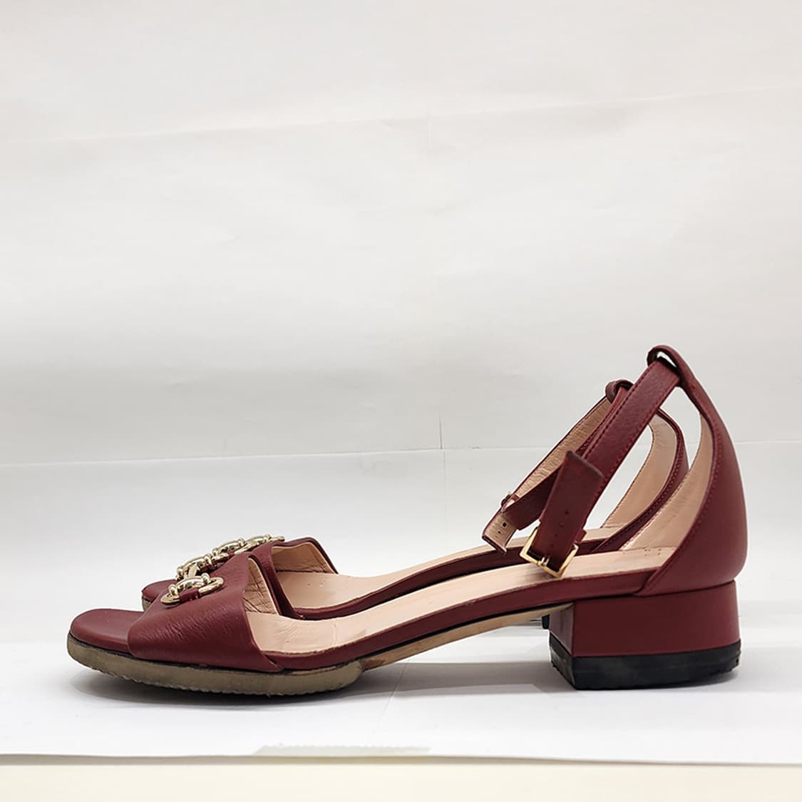 구찌 466707 스트랩 홀스빗 샌들 버건디 38 상품이미지2