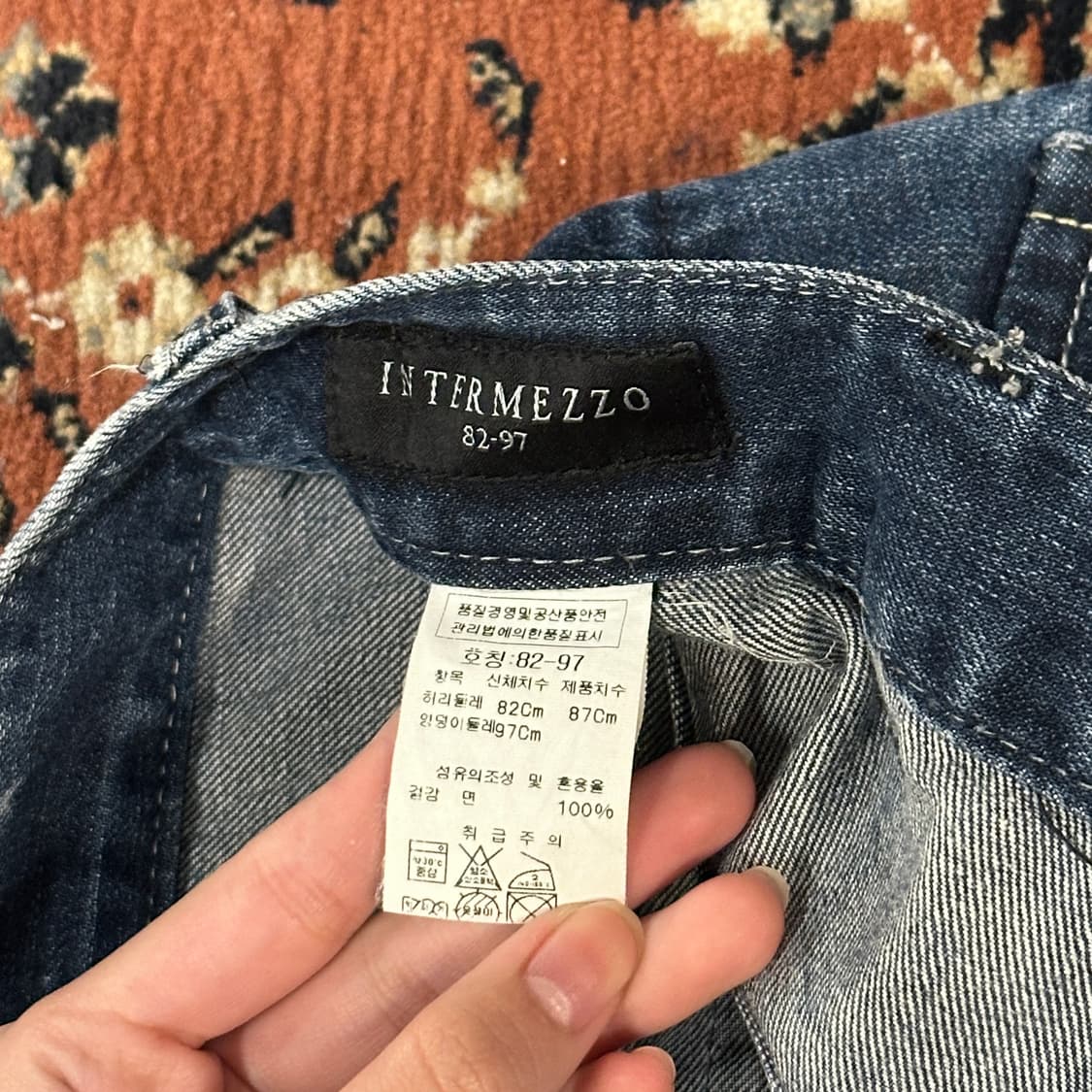 INTERMEZZO 멀티 카고 y2k 데님팬츠 (34) 진청 상품이미지7