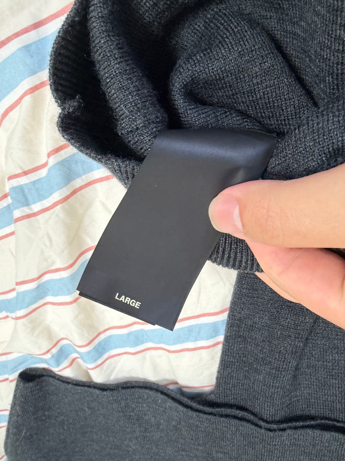 피어오브갓 이터널 v1 3/4 슬리브 메리노울 니트 크루 셔츠 블랙헤더 상품이미지8