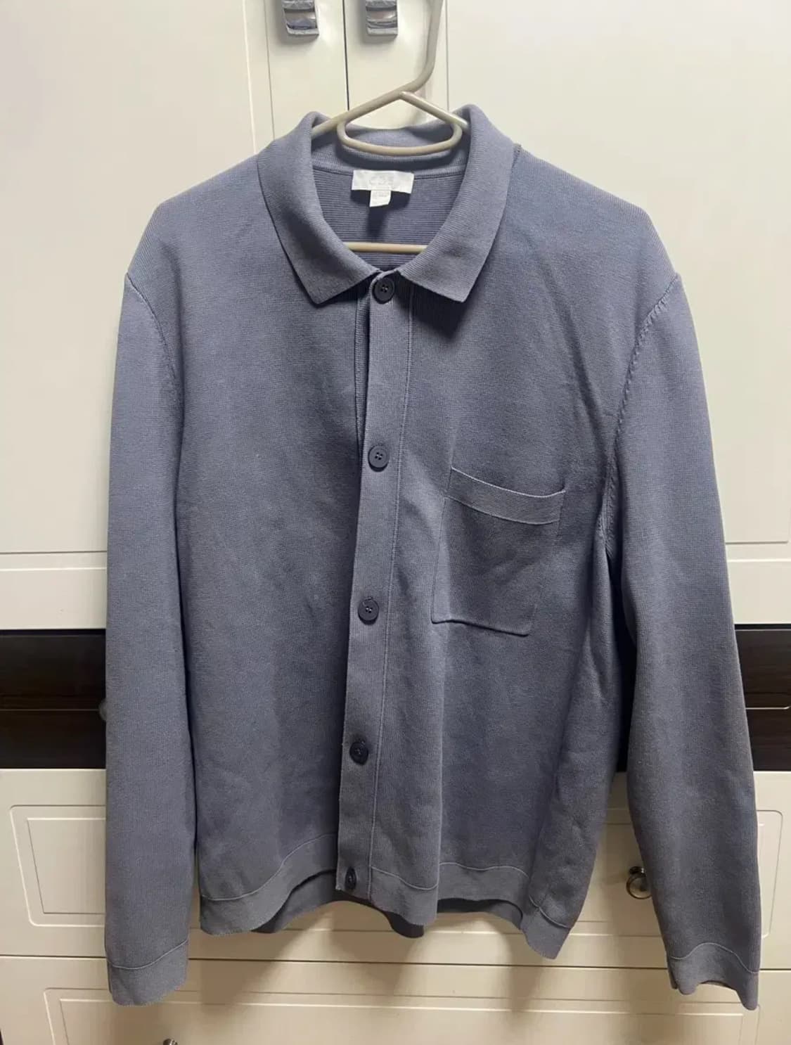 코스(COS)/니티드 코튼 자켓 스틸블루/M 상품이미지2