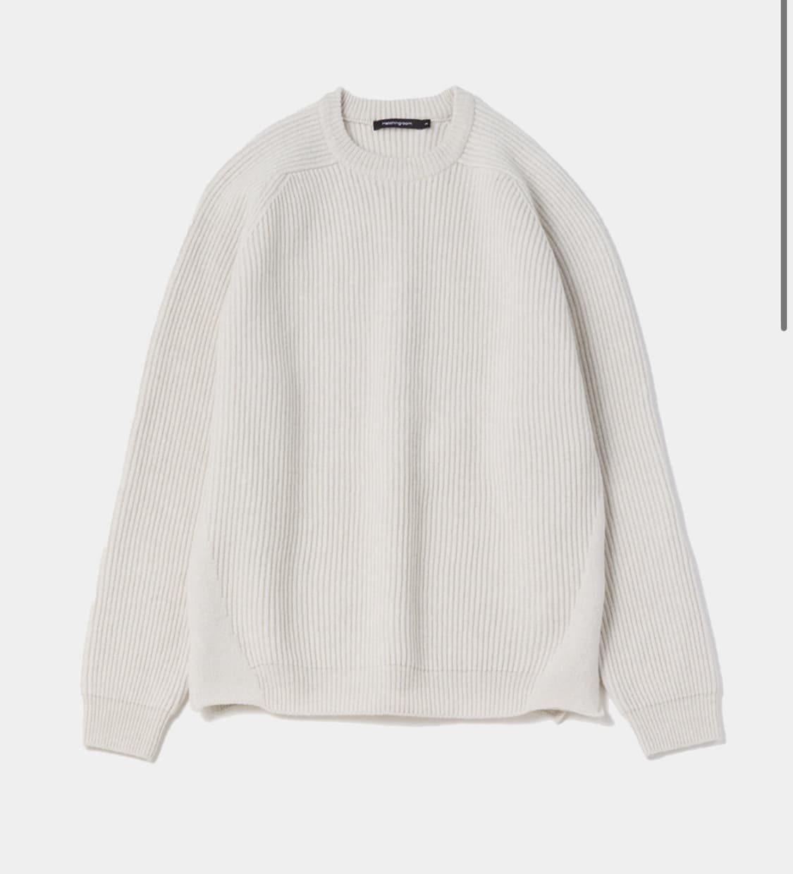 [4] 해칭룸 라운드넥 헤비 니트 페일 그레이 상품이미지2