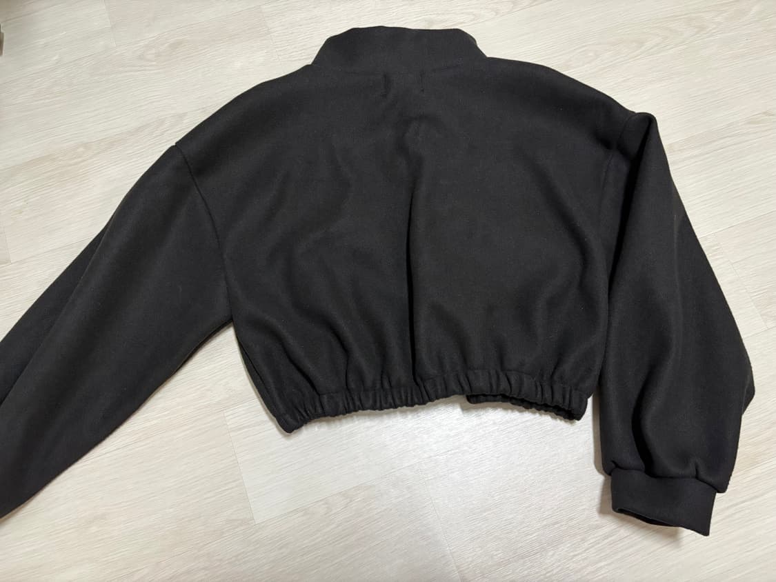 하이넥 시보리 크롭 블랙 자켓 상품이미지2