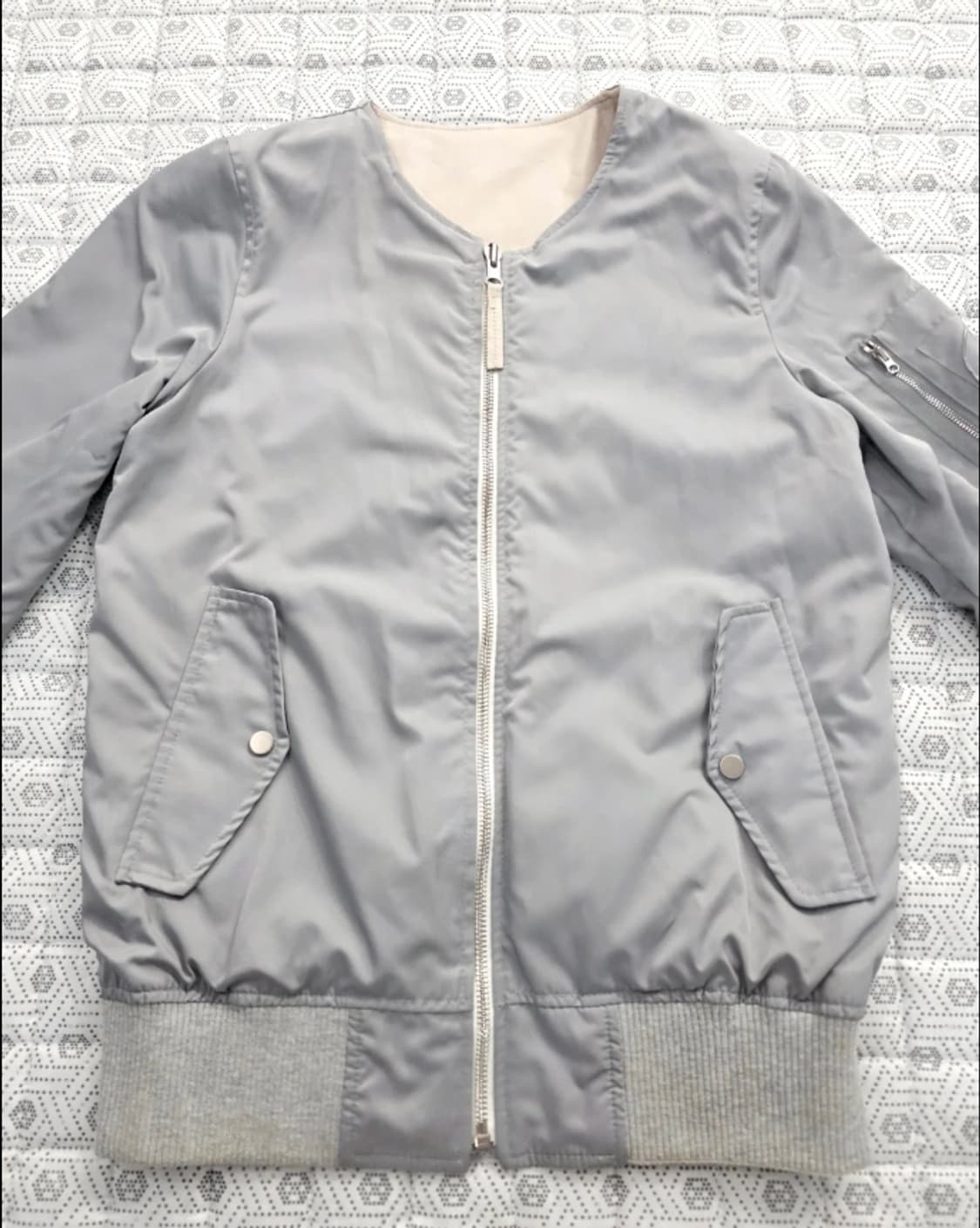 천연 양가죽 리버시블 봄버 자켓 ~55 상품이미지7