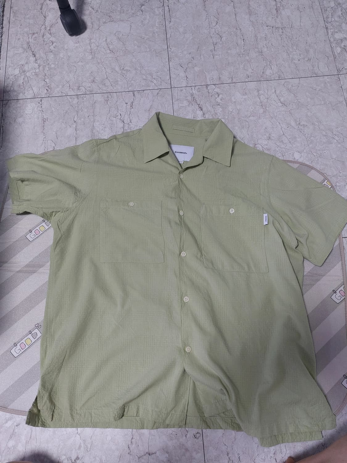 커버낫 세미 오버핏 반팔 셔츠 M 상품이미지1