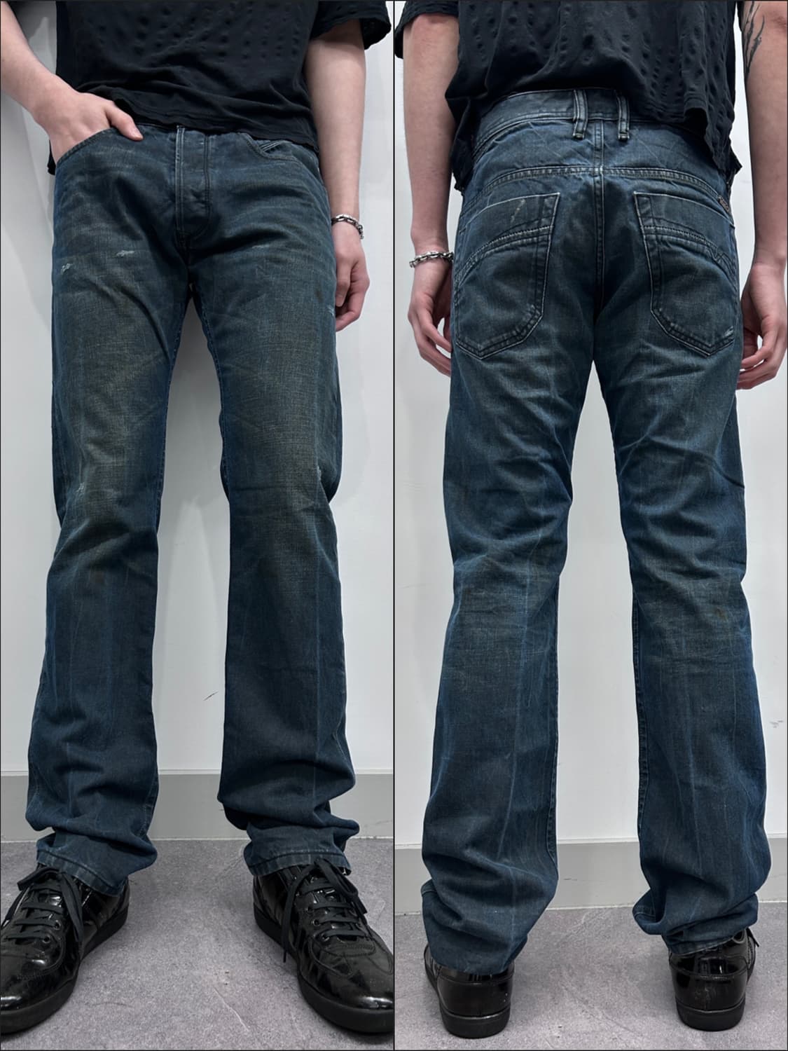 디젤 오일 워싱 데님 팬츠 상품이미지1