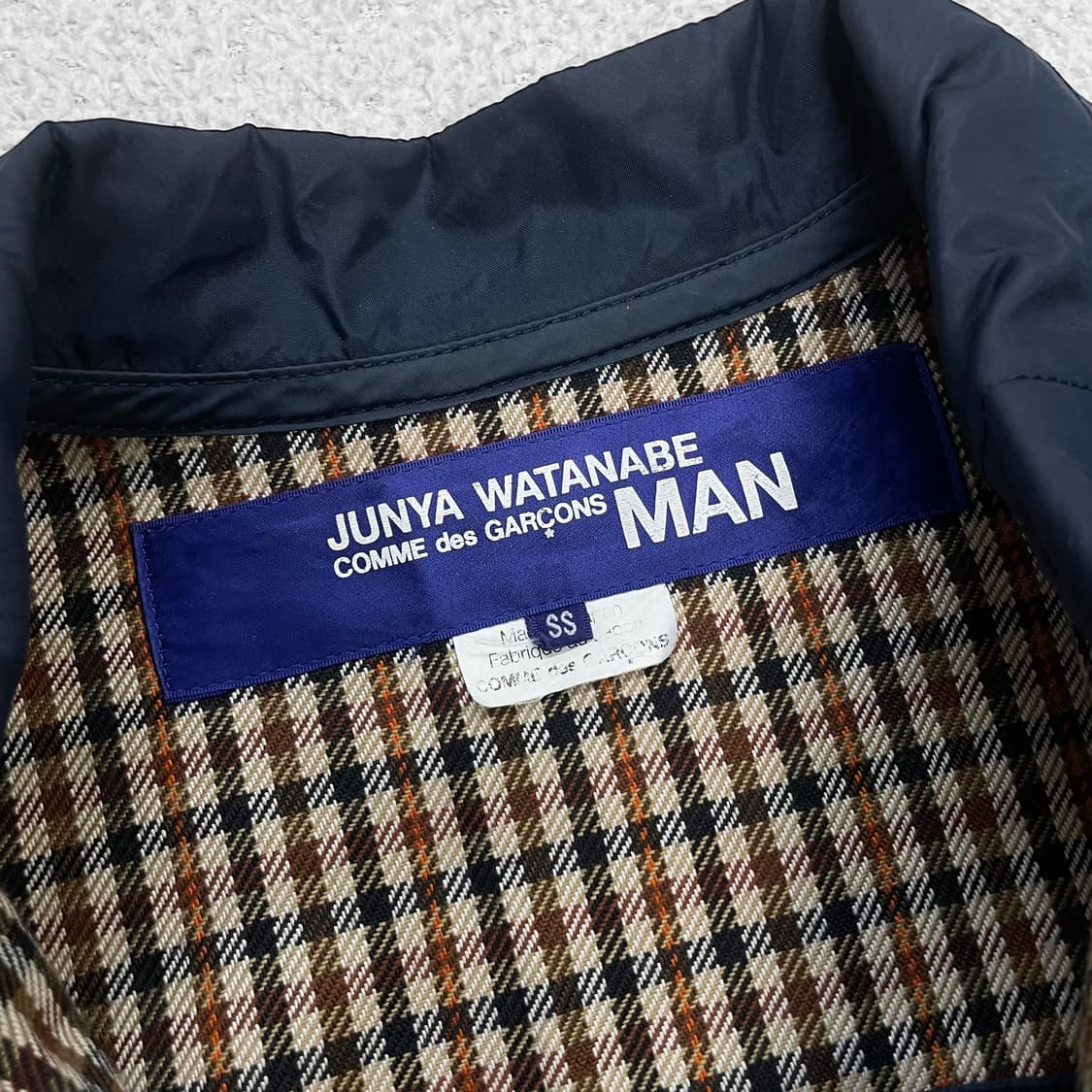 꼼데가르송 x 준야와타나베 해링턴 자켓 네이비 상품이미지3