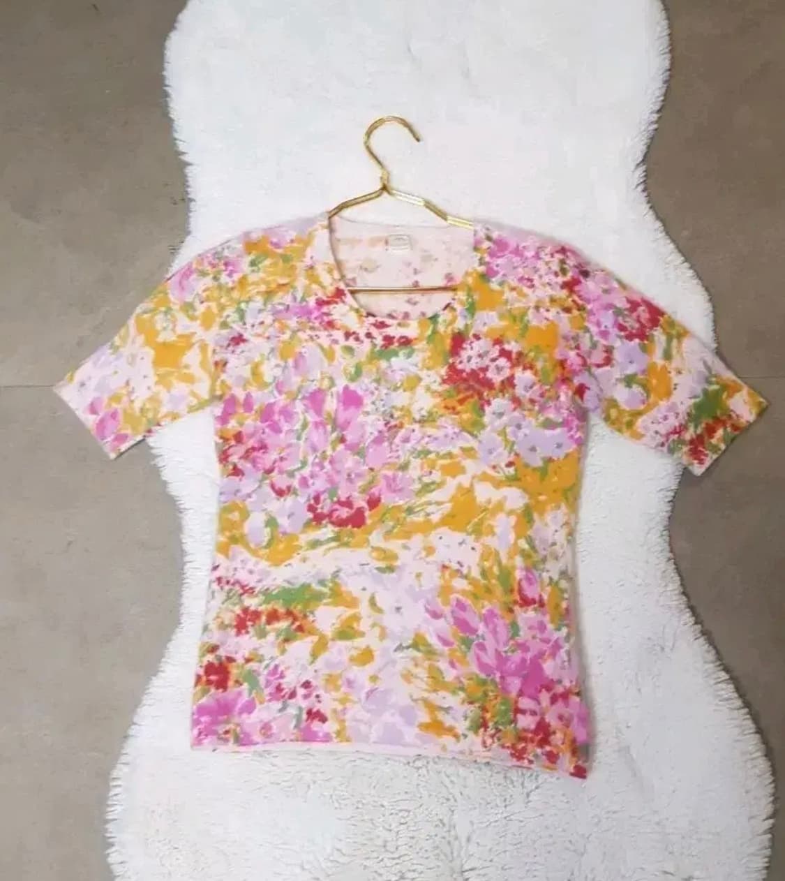 enquete 플라워 반팔.니트.55 상품이미지1