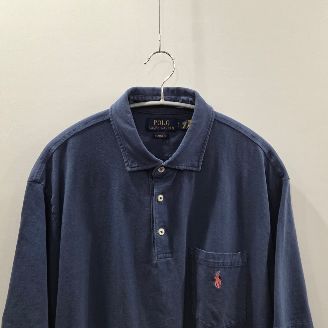 폴로랄프로렌 코튼 카라 반팔티 빈티지블루 L  상품이미지2