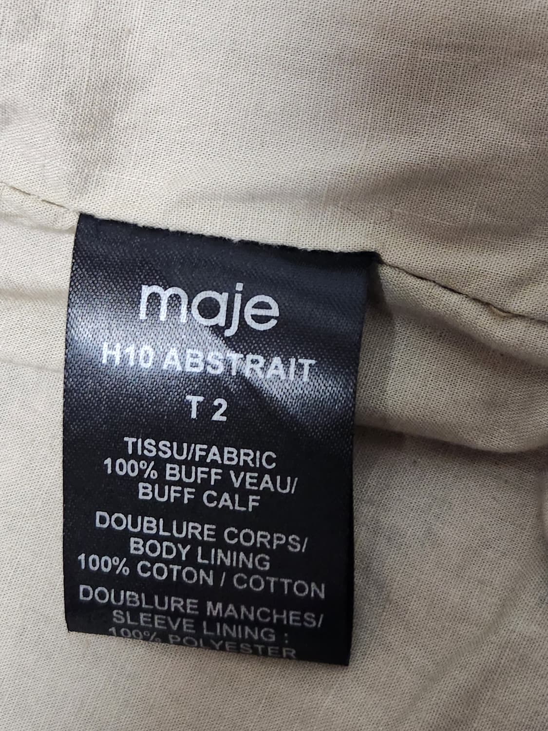 마쥬 송아지가죽자켓 상품이미지3