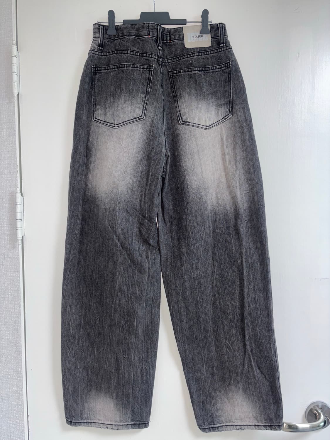101 CHASER 흑청 와이드 데님 팬츠 상품이미지2