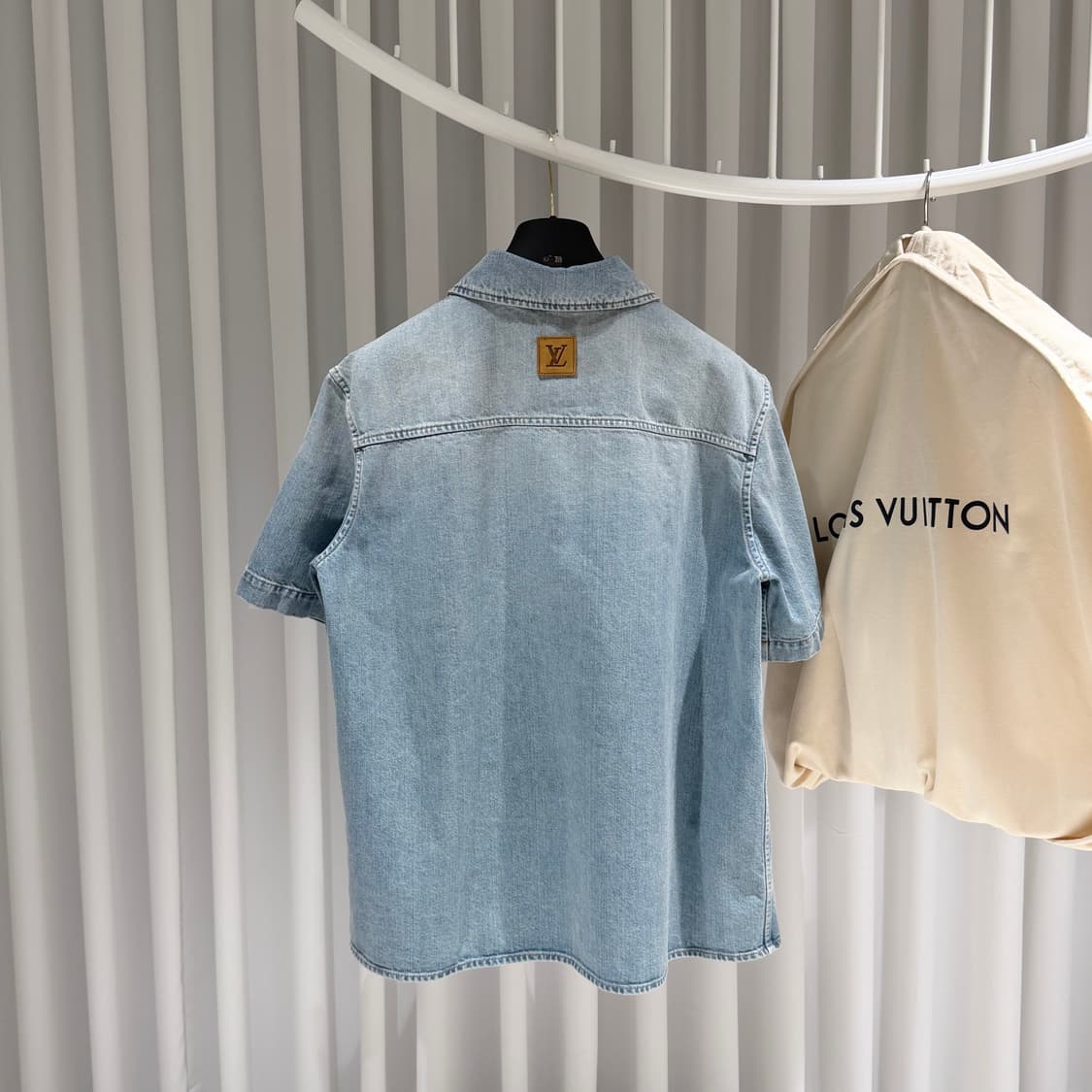 (S-/XL) / 신상 루이비통 쇼트 슬리브드 데님 반팔셔츠 자켓 상품이미지5