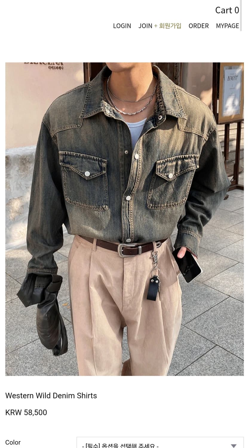 웨스턴 와일드 데님 셔츠 상품이미지2